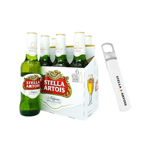 6 Pack Stella Artois 12oz + Destapador