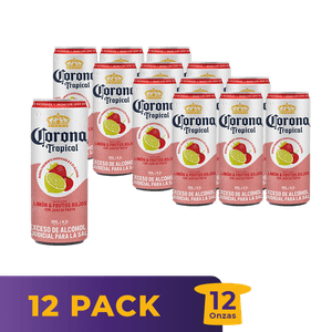 12 Pack Corona Tropical, Limón & Frutos Rojos