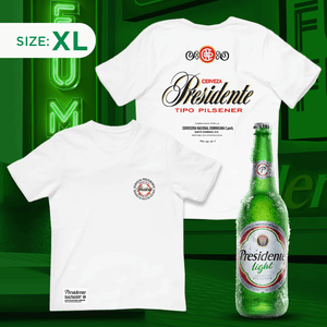 T-shirt Logo Negro  XL + Presidente Light 22oz
